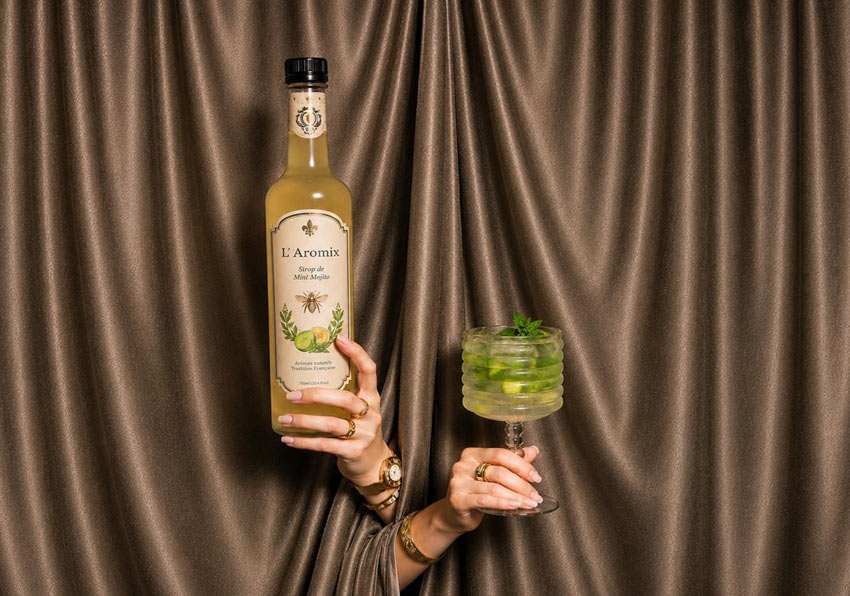 Tropical mint mojito ( mint Syrup ) recmajito